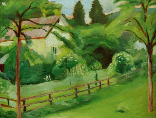 August Macke „Landhaus mit Garten“ 49 x 38 cm 1
