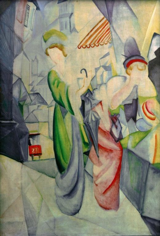 August Macke „Helle Frauen vor dem Hutladen“ 77 x 110 cm 1