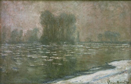 Claude Monet „Eisgang an einem nebligen Morgen“ 100 x 65 cm 1