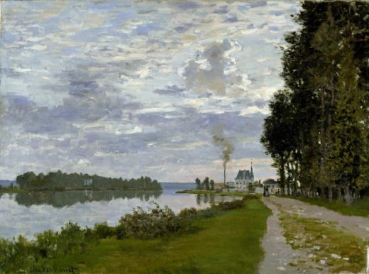 Claude Monet „Die Uferpromenade bei Argenteuil“ 73 x 53 cm 1