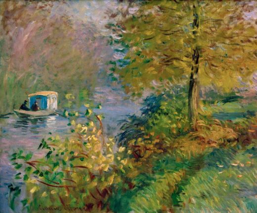 Claude Monet „Das Atelierboot des Künstlers“ 65 x 54 cm 1