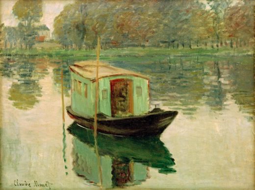 Claude Monet „Das Atelierboot“ 64 x 50 cm 1