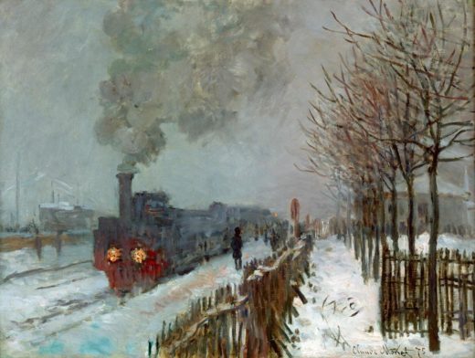 Claude Monet „Eisenbahn im Schnee“ 78 x 59 cm 1