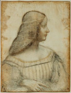 Leonardo da Vinci "Porträt von Isabella d’Este" 36 x 46 cm