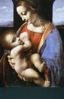 Leonardo da Vinci "Madonna mit dem Kinde" 33 x 42 cm