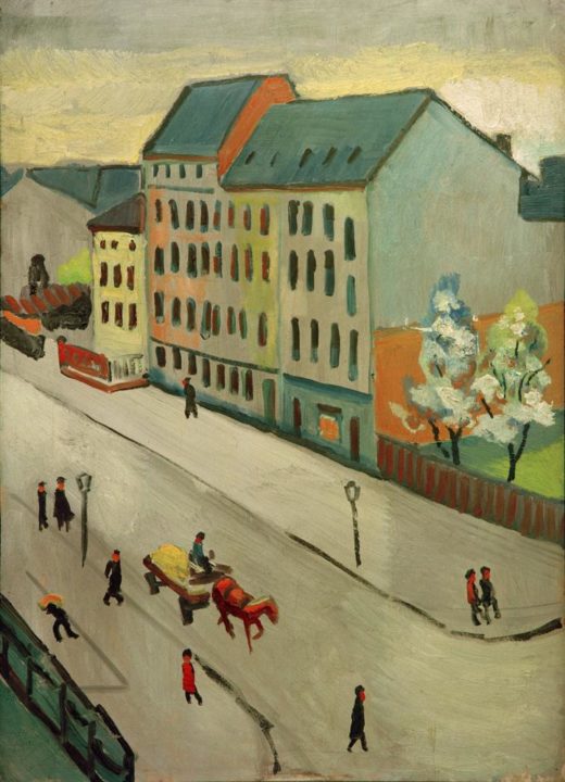 August Macke „Unsere Straße in Grau“ 58 x 80 cm 1
