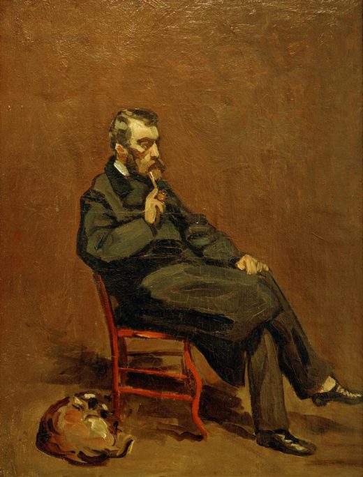 Claude Monet „Mann mit Pfeife“ 34 x 45 cm 1