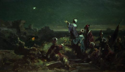 Carl Spitzweg „Der Stern von Bethlehem“ 17 x 29 cm 1