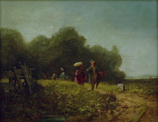 Carl Spitzweg „Sonntagsspaziergang“ 27 x 33 cm 1