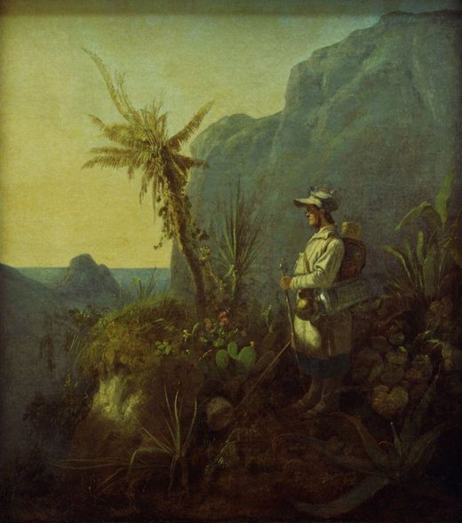 Carl Spitzweg „Der Naturforscher in den Tropen“ 49 x 43 cm 1