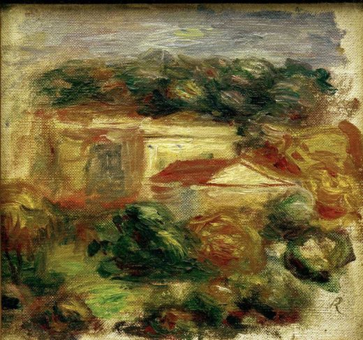 Auguste Renoir „Landschaft am Mittelmeer Cagnes“ 18 x 17 cm 1