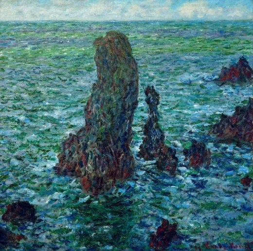 Claude Monet „Die Felsenpyramiden von Port-Coton“ 65 x 65 cm 1