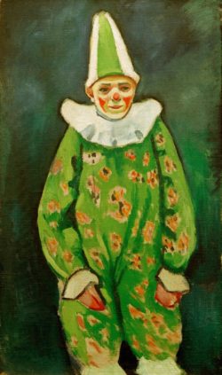 August Macke "Clown in grünem Kostüm" 72 x 122 cm