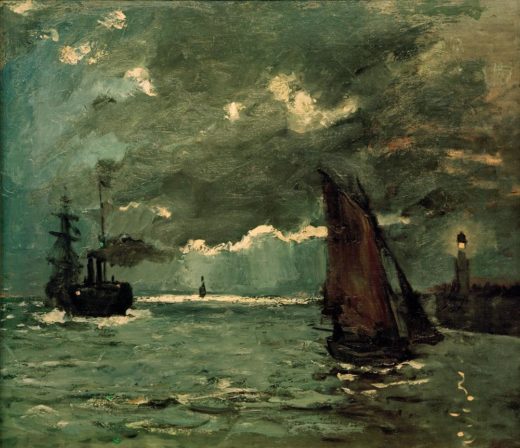 Claude Monet „Schiffe im Mondschein“ 72 x 59 cm 1