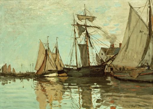 Claude Monet „Boote im Hafen von Honfleur“ 65 x 48 cm 1