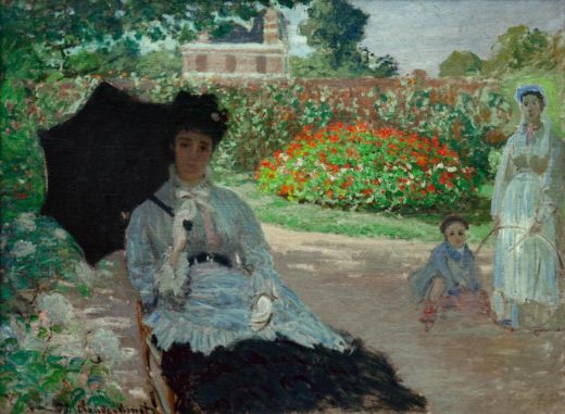 Claude Monet „Camille Monet mit Jean und Kindermädchen im Garten“ 81 x 60 cm 1