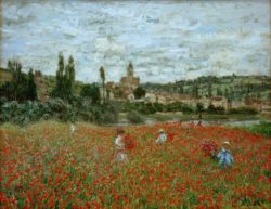 Claude Monet "Mohnfeld bei Vetheuil" 90 x 70 cm