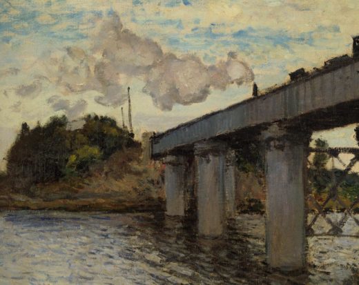 Claude Monet „Die Eisenbahnbrücke von Argenteuil“ 72 x 55 cm 1