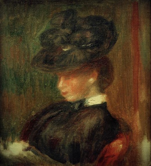 Auguste Renoir „Dame mit Hut“ 14 x 16 cm 1