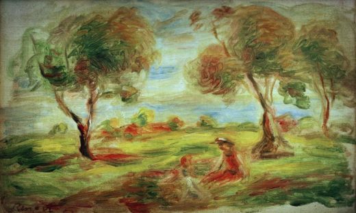 Auguste Renoir „Landschaft bei Cagnessur-Mer mit Menschen“ 31 x 19 cm 1