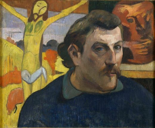 Paul Gauguin „Selbstbildnis mit dem gelben Christus“  46 x 38 cm 1