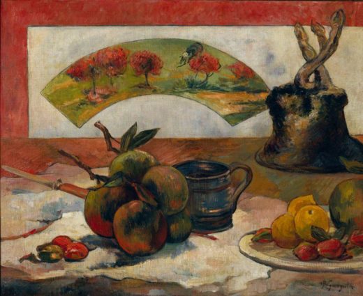 Paul Gauguin „Stillleben mit Fächer“  61 x 50 cm 1