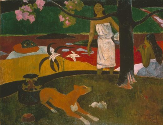 Paul Gauguin „Zwei Tahitianerinnen mit Hund“  113 x 86 cm 1