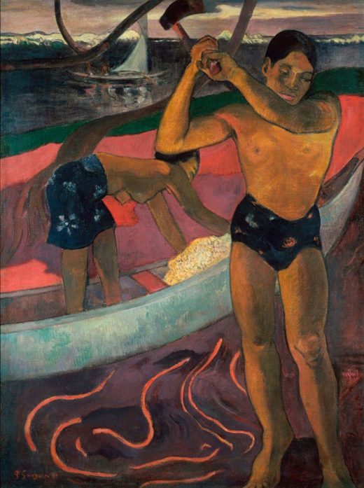 Paul Gauguin „Der Holzhacker aus Pia (Der Mann mit der Axt)“  70 x 92 cm 1