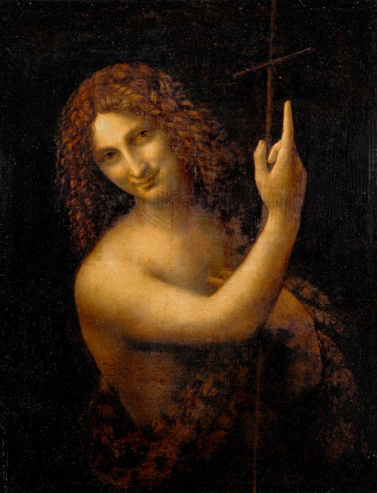 Leonardo da Vinci "Johannes der Täufer" 57 x 69 cm