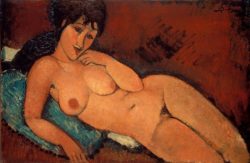 Amedeo Modigliani "Akt auf blauem Kissen" 65 x 101"cm