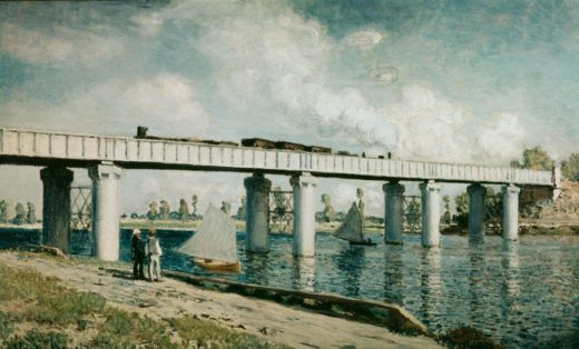 Claude Monet „Die Eisenbahnbrücke bei Argenteuil“ 99 x 60 cm 1