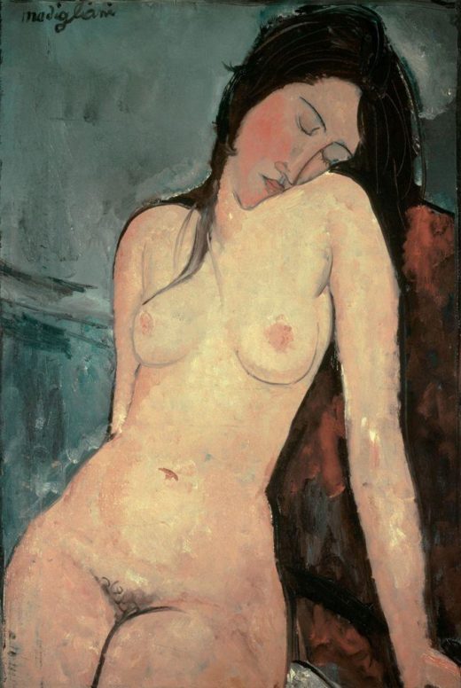 Amedeo Modigliani „Sitzender weiblicher Akt“ 92 x 60″cm 1