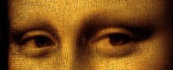 Leonardo da Vinci "Mona Lisa (Ausschnitt Augen)" 53 x 77 cm