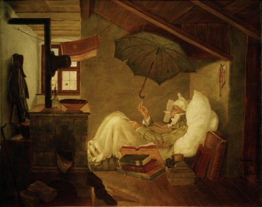 Carl Spitzweg „Der arme Poet“ 37 x 44 cm 1