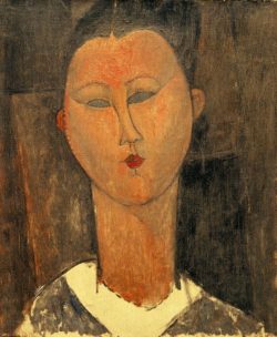 Amedeo Modigliani "Junge Frau mit weißem Kragen" 46 x 38"cm