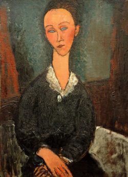 Amedeo Modigliani "Frau mit weißem Kragen (Lunia Czechowska)" 81 x 60"cm