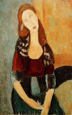 Amedeo Modigliani "Jeanne Hébuterne sitzend" 92 x 60"cm