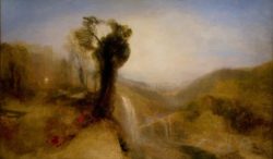 William Turner "Südliche Landschaft mit Aquädukt und Wasserfall" 150 x 249 cm