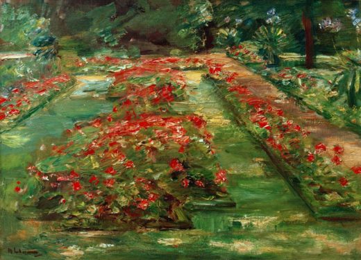 Max Liebermann „Die Blumenterrasse im Wannseegarten nach Norden“ 76 x 55 cm 1