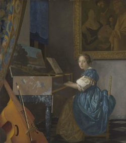 Jan Vermeer "Sitzende Virginalspielerin" 46 x 52 cm