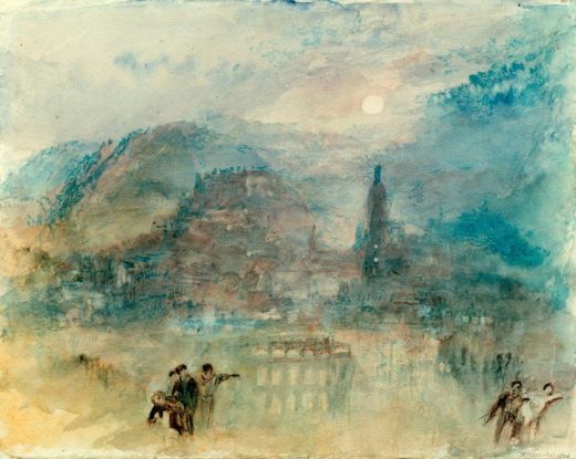 William Turner „Heidelberg, Mondlicht“ 24 x 30 cm 1