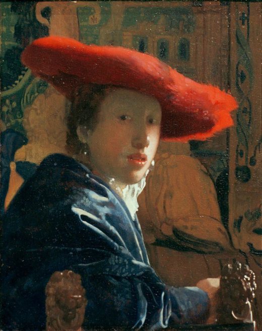 Jan Vermeer „Mädchen mit rotem Hut“ 18 x 23 cm 1