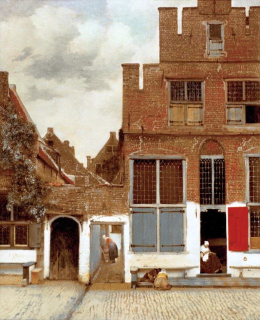Jan Vermeer „Straße in Delft“ 44 x 54 cm 1