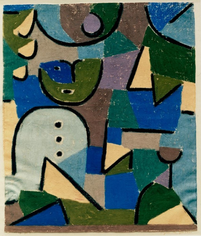 Kunstdruck Figur im Garten von Paul Klee