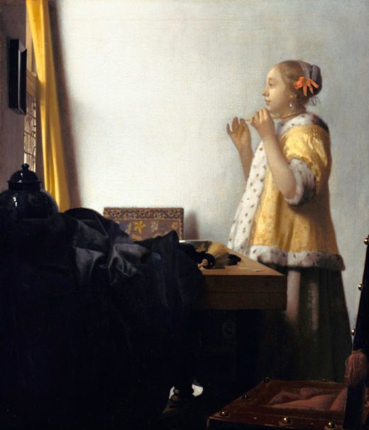 Jan Vermeer „Junge Dame mit Perlenhalsband“ 45 x 55 cm 1