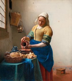 Jan Vermeer "Dienstmagd mit Milchkrug" 41 x 45 cm