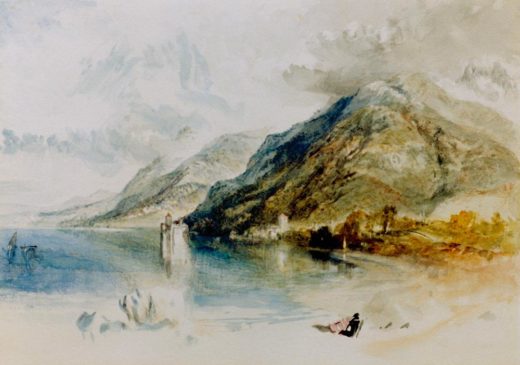 William Turner „Das Schloß von Chillon am Genfer See“ 24 x 33 cm 1
