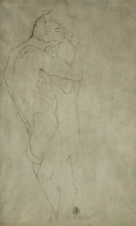 Gustav Klimt „Liebespaar nach rechts liegend“ 55 x 35 cm 1
