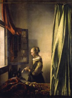 Jan Vermeer "Brieflesendes Mädchen am offenen Fenster" 65 x 83 cm