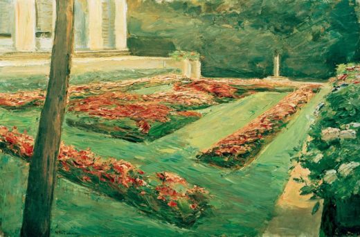 Max Liebermann „Die Blumenterrasse im Wannseegarten nach Nordwesten“ 90 x 60 cm 1